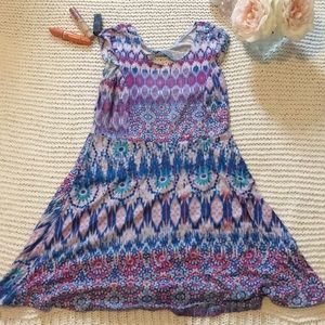 Mixed pattern dress